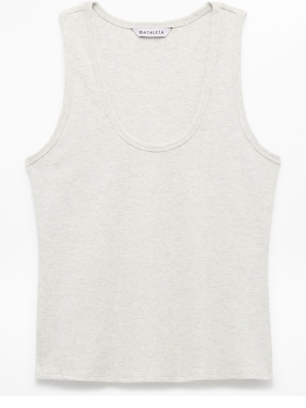 Athleta Light Heather Gray Ribbed Tank Top. XL. NWT